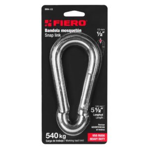 Bandola mosquetón de acero 1/2'