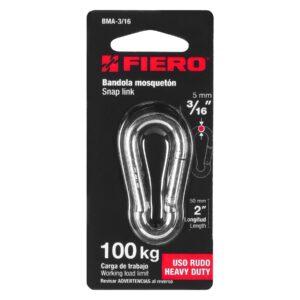 Bandola mosquetón de acero 3/16'