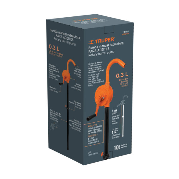 BOMEX-2 Bomba extractora de aceites con manivela, Truper