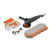 Combo esmeriladora 4-1/2",950W, discos, lentes y guantes, Industrial