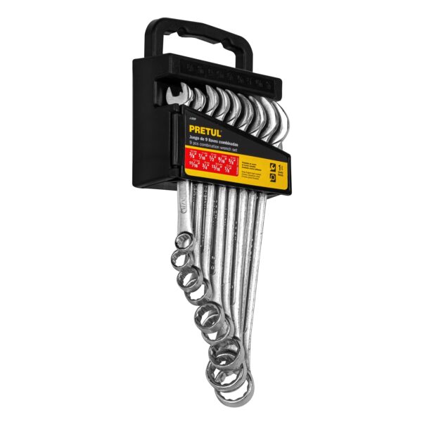 Juego de 9 llaves combinadas mm, PRETUL