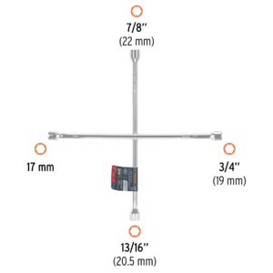 Llave de cruz cromada