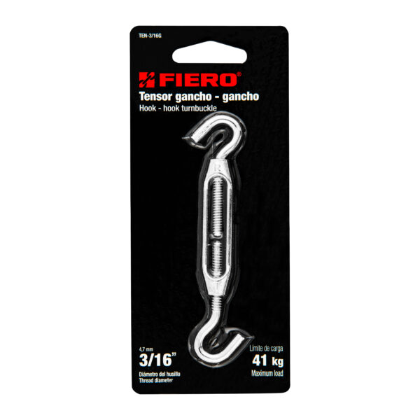 Tensor zinc 3/16' gancho-gancho