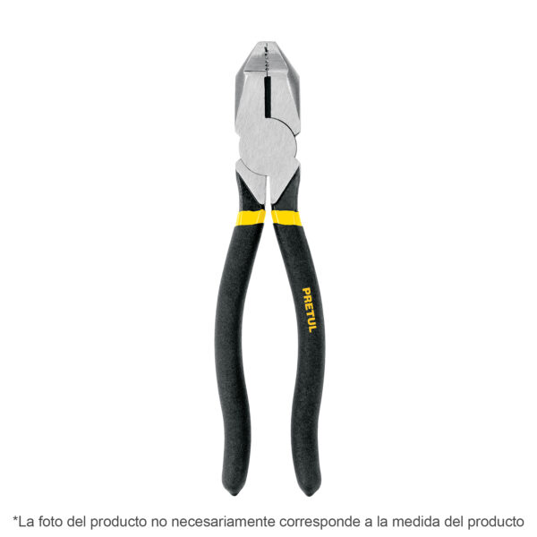 Pinza para electricista 9' uso rudo, mango de PVC, Pretul
