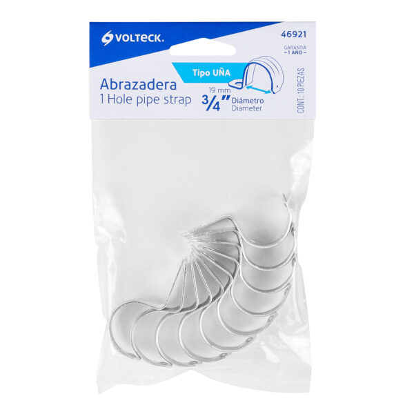 Bolsa con abrazaderas tipo uña para tubo, Volteck