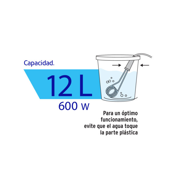 Calentador de inmersión p/agua, Volteck