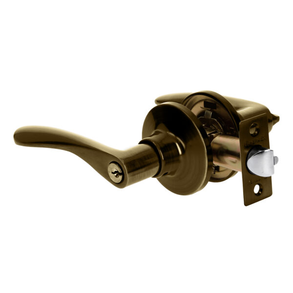 Cerradura manija 'Milán' recámara latón antiguo, cil metal