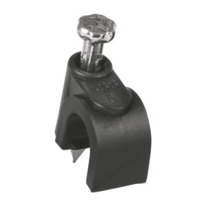 Bolsa con 20 grapas negras para cable redondo