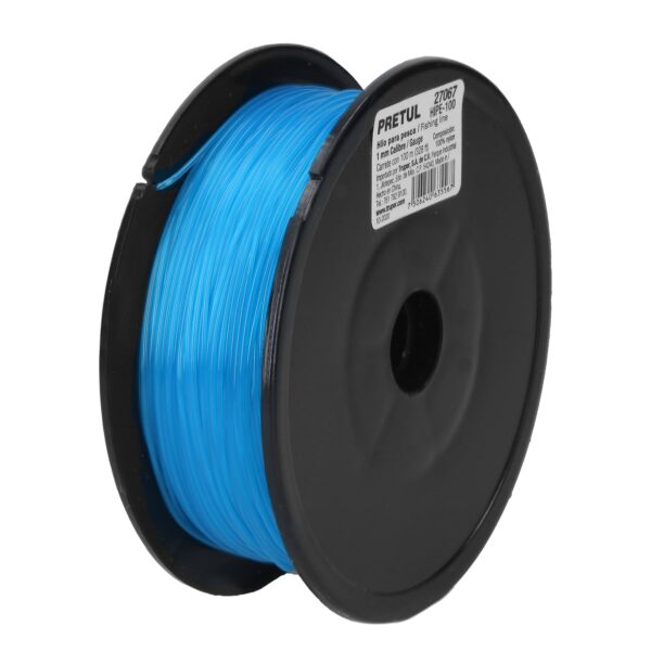 Carrete con 100 m de hilo para pesca azul