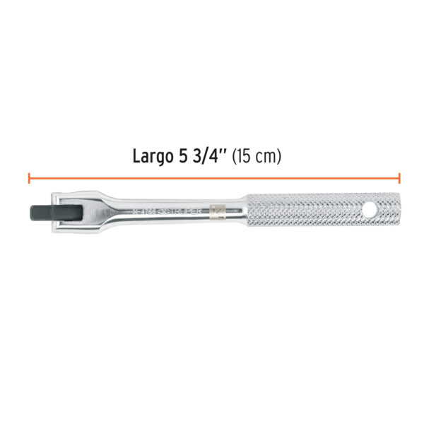 Mango articulado de 5-3/4'x 13 mm para dados cuadro 1/4'