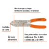 Pinza 9' pela cables, 26 a 10 AWG, TRUPER