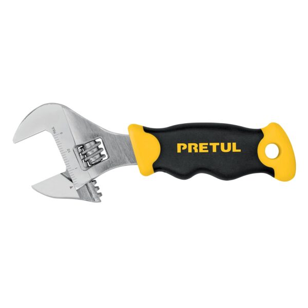 PECO-6P Llave ajustable (perico corto) 6' cromada con grip, Pretul