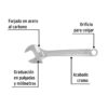 PET-10P+FC1 Llave ajustable (perico) 10' cromada, Pretul