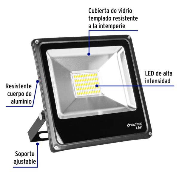 REF-302L+FC1 Reflector delgado de LED 30 W luz de día, Volteck