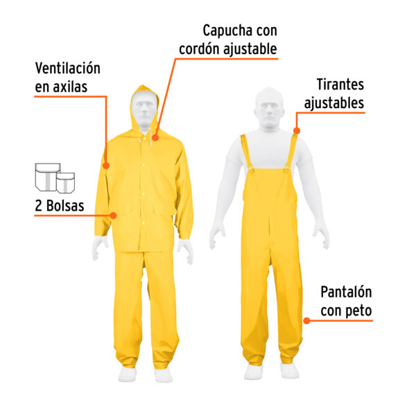 Conjunto impermeable triple capa, Truper Expert